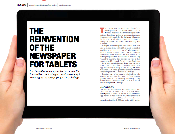 Reinvention of the Newspaper for Tablets