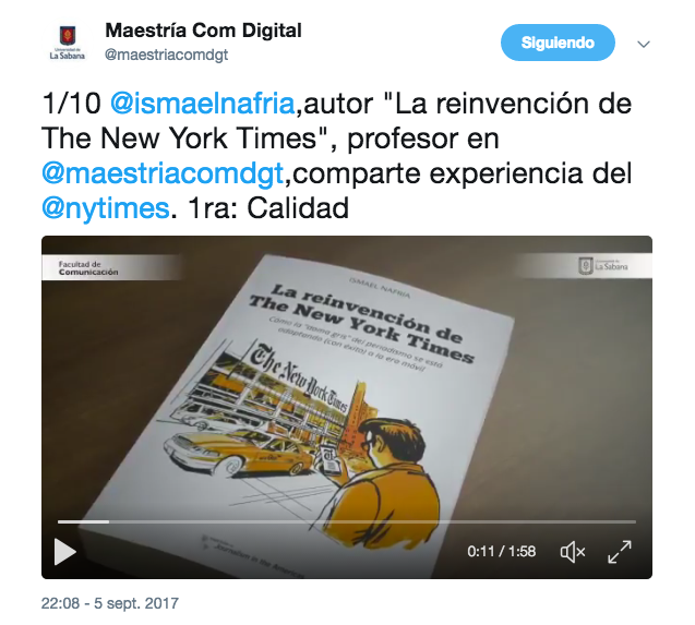 Las diez conclusiones sobre la experiencia de transformación digital de The New York Times, en vídeo