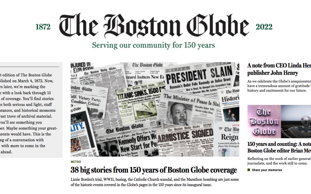 Tendenci@s #63: El ‘Financial Times’ supera el millón de suscriptores digitales · ‘The Boston Globe’ celebra su 150 aniversario