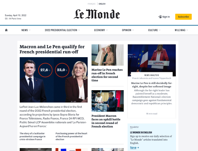 Tendenci@s #65: Le Monde in English · FT Edit · El discurso interno del publisher del NYT · Las nuevas normas de Twitter en el Times