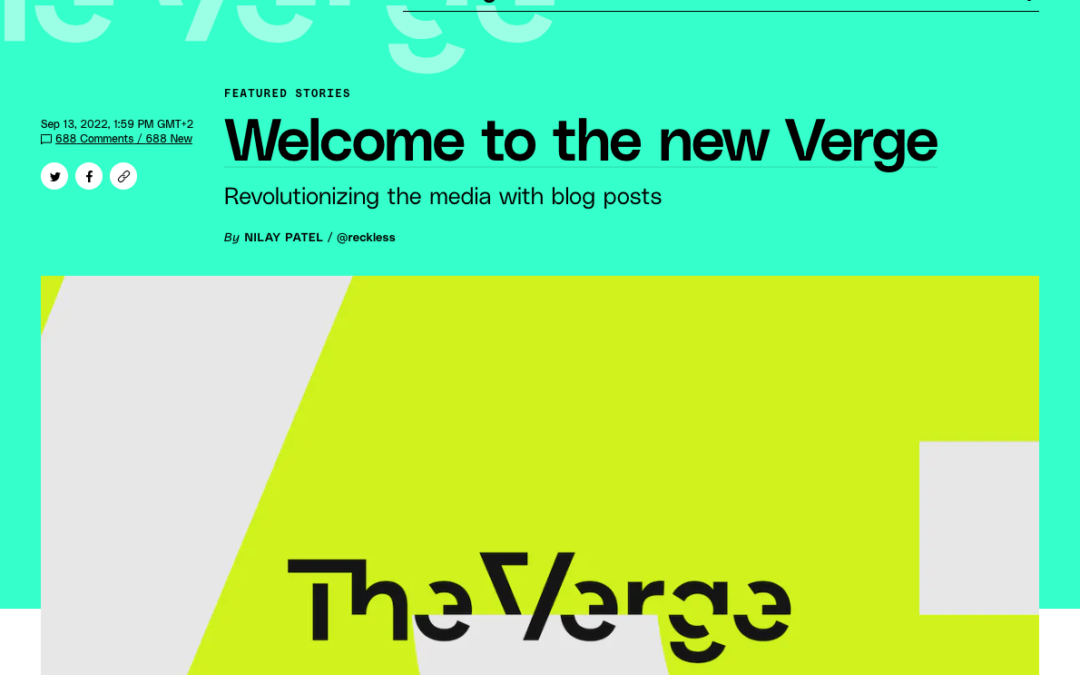 Tendenci@s #74: El Storystream, protagonista del nuevo diseño de The Verge · Reorganización de la redacción de Clarín, que ha superado el medio millón de suscriptores